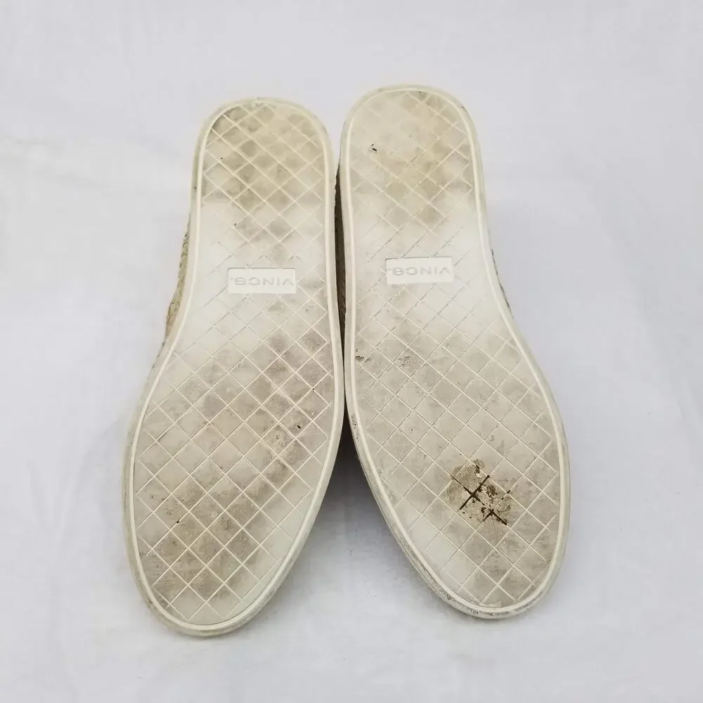 Vince Suede‎ Leather Espadrille Slip-On Loafers Womens 8.5 M Camel Brown